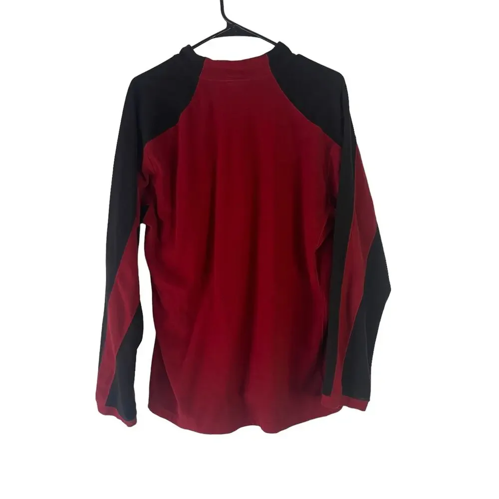 The North Face Men's Size Large Red Black 1/2 Zip Tka 100 Pullover‎ Sweater